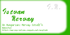 istvan mervay business card